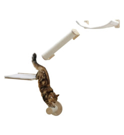 Kerbl Mur d'escalade pour chats Alps 52x14x33 cm Naturel et blanc