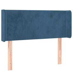 Tête de lit à LED Bleu foncé 103x16x78/88 cm Velours