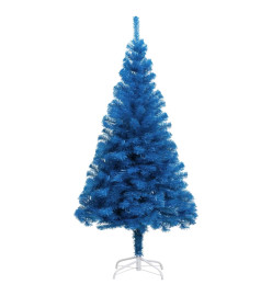 Sapin de Noël artificiel avec support bleu 150 cm PVC