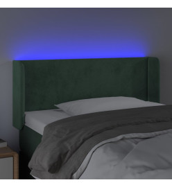 Tête de lit à LED Vert foncé 103x16x78/88 cm Velours