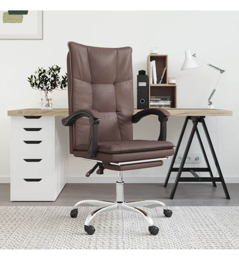 Fauteuil inclinable de bureau Marron Similicuir