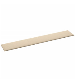 Panneaux muraux 12 pcs Crème 90x15 cm Tissu 1,62 m²