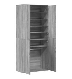 Armoire à chaussures sonoma gris 80x39x178 cm bois d'ingénierie