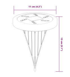 Lampes solaires de sol et piquets de sol extérieur 4 pcs