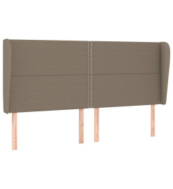 Sommier à lattes de lit avec matelas Taupe 200x200 cm Tissu