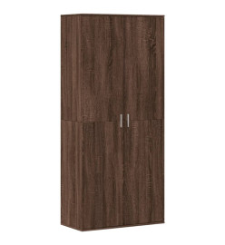 Armoire à chaussures chêne marron 80x39x178cm bois d'ingénierie