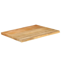 Dessus de table 70x60x2,5 cm bord vivant bois massif manguier