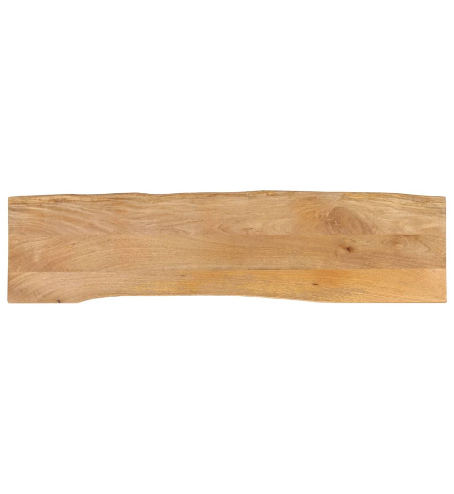 Dessus de table 160x40x3,8 cm bord vivant bois massif manguier