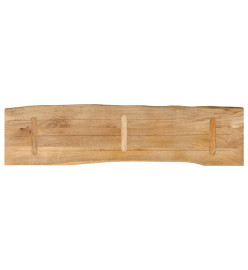 Dessus de table 160x40x3,8 cm bord vivant bois massif manguier