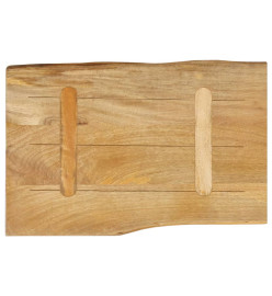 Dessus de table 70x40x3,8 cm bord vivant bois massif manguier