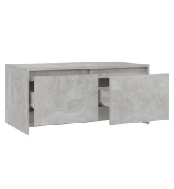 Table basse Gris béton 90x50x41,5 cm Aggloméré