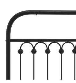 Tête de lit métal noir 140 cm