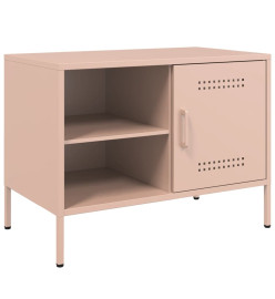 Meuble TV rose 68x39x50,5 cm acier