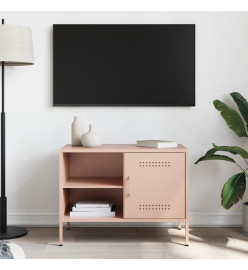 Meuble TV rose 68x39x50,5 cm acier