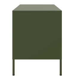 Meuble TV vert olive 68x39x50,5 cm acier