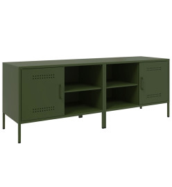 Meubles TV 2 pcs vert olive 68x39x50,5 cm acier