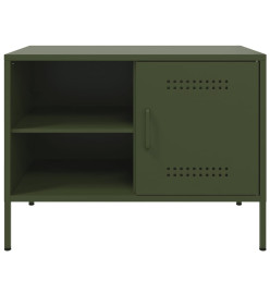 Meubles TV 2 pcs vert olive 68x39x50,5 cm acier