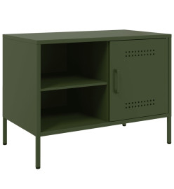 Meubles TV 2 pcs vert olive 68x39x50,5 cm acier