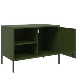 Meubles TV 2 pcs vert olive 68x39x50,5 cm acier