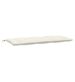 Coussins de banc de jardin lot de 2 crème mélangé tissu