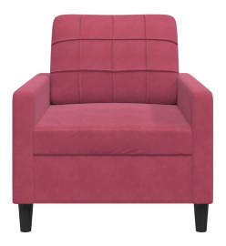 Fauteuil Rouge bordeaux 60 cm Velours