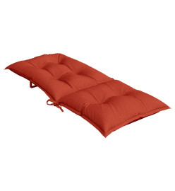 Coussins de chaise à dossier haut lot de 2 rouge mélangé tissu