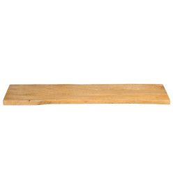 Dessus de table 140x40x3,8 cm bord vivant bois massif manguier