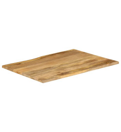 Dessus de table 90x80x2,5 cm bord vivant bois massif manguier