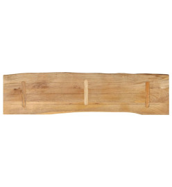 Dessus de table 180x40x3,8 cm bord vivant bois massif manguier