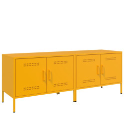 Meubles TV 2 pcs jaune moutarde 68x39x50,5 cm acier