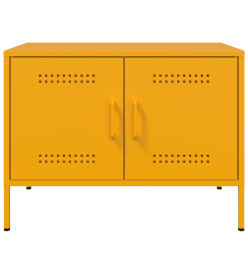 Meubles TV 2 pcs jaune moutarde 68x39x50,5 cm acier