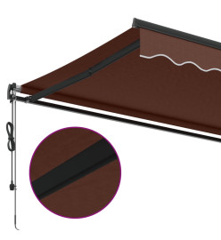 Auvent rétractable automatique marron 350x250 cm