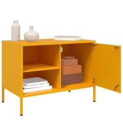 Meuble TV jaune moutarde 68x39x50,5 cm acier