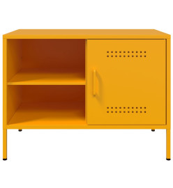 Meuble TV jaune moutarde 68x39x50,5 cm acier