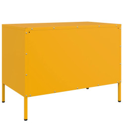 Meuble TV jaune moutarde 68x39x50,5 cm acier