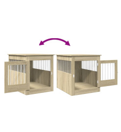 Meuble de cage pour chiens chêne sonoma 64,5x80x71 cm