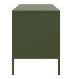 Meuble TV vert olive 68x39x50,5 cm acier