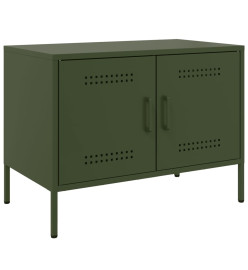 Meubles TV 2 pcs vert olive 68x39x50,5 cm acier