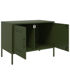 Meubles TV 2 pcs vert olive 68x39x50,5 cm acier