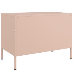 Meuble TV rose 68x39x50,5 cm acier