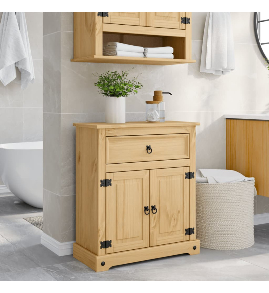 Armoire de salle de bain Corona 70x33x80 cm bois de pin massif