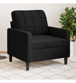 Fauteuil Noir 60 cm Velours