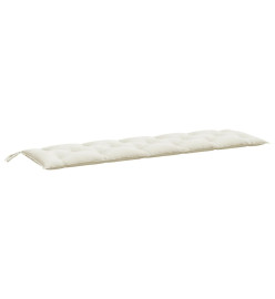 Coussin de banc de jardin crème mélangé 180x50x7 cm tissu