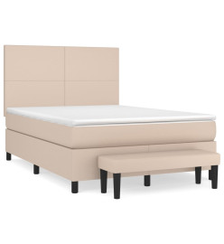 Sommier à lattes de lit avec matelas Cappuccino 140x200 cm