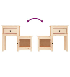 Tables de chevet 2 pcs 79,5x38x65,5 cm Bois de pin massif