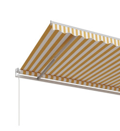 Auvent rétractable automatique 600x300 cm Jaune et blanc