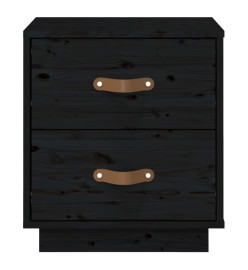 Tables de chevet 2 pcs Noir 40x34x45 cm Bois de pin massif