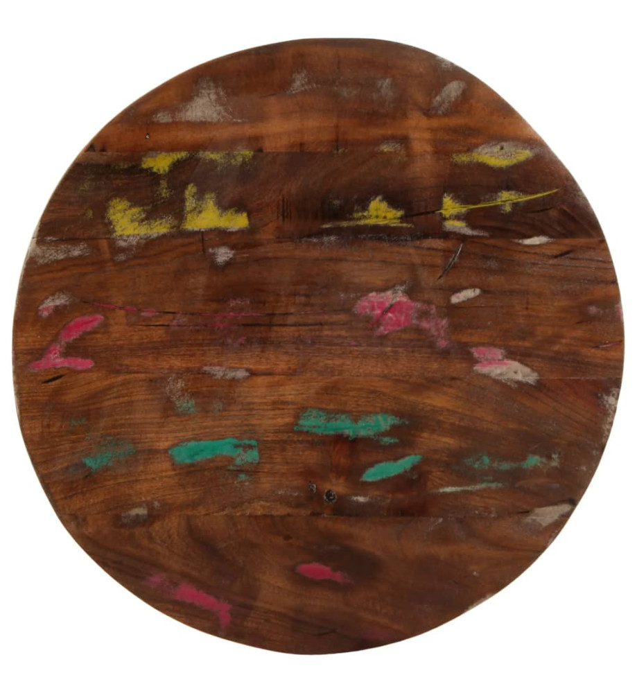 Dessus de table Ø 90x2,5 cm rond bois massif de récupération