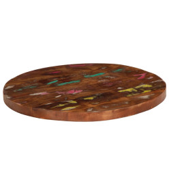 Dessus de table Ø 90x2,5 cm rond bois massif de récupération