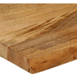 Dessus de table à bord vivant 120x40x2,5cm bois massif manguier